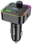 Automobilinis įkroviklis Hoco QC3.0 PD 30W su FM siųstuvu E81 juodas