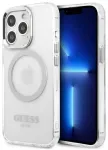 Guess GUHMP13LHTRMS iPhone 13 Pro | 13 6,1" sidabrinis|silver hard case Metal Outline Magsafe