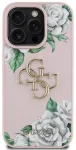 Guess PU Grained Roses 4G Metal Logo Case Aizsargapvalks priek&scaron; Apple iPhone 16 Pro