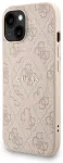 Guess PU Leather 4G Colored Ring Strap MagSafe Case Aizsargapvalks priek&scaron; iPhone 14 / rozā