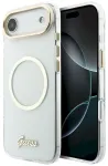 Case Guess IML Script Metal MagSafe Aizsargapvalks priek&scaron; iPhone 17 Air / caurspīdīgs