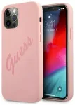 Guess GUHCP12LLSVSPI Script Vintage Aizsargapvalks priek&scaron; iPhone 12 Pro Max 6,7" / rozā