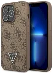 Guess GUHCP13LP4TPW Hardcase 4G Triangle Logo Cardslot Aizsargapvalks priek&scaron; iPhone 13 Pro / 13 6,1" / brūns