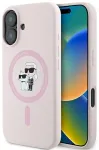 Karl Lagerfeld KLHMP16MSCMKCRHP Aizsargapvalks priek&scaron; iPhone 16 Plus 6.7" / rozā