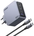 UGREEN 25877 Nexode Pro 160W GaN Lādētājs ar USB-C kabeli Universal / melns