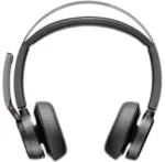 HP Poly Voyager Focus 2 Microsoft Teams Bluetooth ausinės su įkrovimo stovu juodos