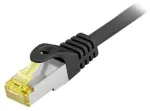 Equip Patchkabel Cat6A Lauko kabelis S/FTP 2xRJ45 25.00m Black LSZH
