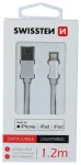 Swissten MFI Textile Fast Charge 3A Lightning Datu un Uzlādes Kabelis 1.2m