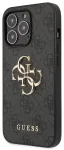 Guess PU 4G Metal Logo Case Aizsargapvalks priek&scaron; iPhone 13 Pro / pelēks