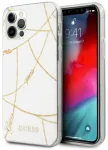 Guess GUHCP12LPCUCHWH Gold Chain Collection Aizsargapvalks priek&scaron; iPhone 12 Pro Max 6,7" / balts