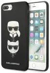 Karl Lagerfeld KLHCI8LSAKICKCBK Saffiano Karl&Choupette Aizsargapvalks priek&scaron; iPhone 7 Plus/8 Plus / melns
