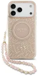 Guess IML Flowers Electro Pearl Strap MagSafe Case Aizsargapvalks priek&scaron; Apple iPhone 17 Pro Max