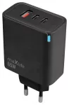 Maxlife MXTC-09-65ACC kelioninis įkroviklis | 65W | GaN, PD, QC | USB-C, USB-A | juodas