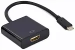 Gembird A-CM-HDMIF-04 USB Type-C uz HDMI adaptera kabelis 4K@60Hz 15cm / melns