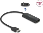 Adapteris AV Delock ADAPTER HDMI(M)->DISPLAYPORT(F)+USB MAITINIMAS KABELYJE 24CM 4K 60HZ Black DELOCK