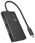 ICY BOX IB-AD1030-C USB 3.2 Gen 2 (3.1 Gen 2) Type-C centratorius ir USB 3.2 Gen 2 (3.1 Gen 2) Type-C &scaron;akotuvas 10000 Mbit/s Black