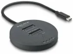 Delock USB 20 Gbps M.2 dokstacija 2 x M.2 NVMe PCIe SSD su klonavimo funkcija