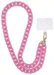 PANAMA LONG Phone lanyard, Phone pendant / cord length 80cm (40cm in the loop) / on neck - pink