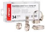 Stainless steel screw clamps set 34pcs AMIO-04125