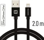 Swissten MFI Textile Fast Charge 3A Lightning Datu un Uzlādes Kabelis 2.0m