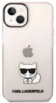 Karl Lagerfeld Choupette Logo Case Aizsargapvalks priek&scaron; iPhone 14 Plus / rozā