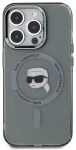Karl Lagerfeld IML Karl Head Metal Frame MagSafe Case Aizsargapvalks priek&scaron; iPhone 15 Pro Max / melns