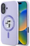 Karl Lagerfeld KLHMP16MSCMKCRHU Silicone Karl&Choupette Aizsargapvalks priek&scaron; iPhone 16 Plus 6.7" / violets