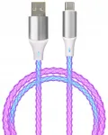 Qualo QCS-AC-00 Glowing Kabelis USB-A &ndash; USB-C /15W /  1m / LED