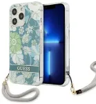 Guess GUHCP13XHFLSN iPhone 13 Pro Max 6,7" zielony|green hardcase Flower Strap