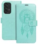 MEZZO dreamcatcher knyginio tipo telefono dėklas Samsung Galaxy A12 (A125) | M12 (M127) žalias