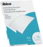 Laminating pouches Ibico, A4, 216x303 mm, 75 mic, 100 pcs/pack, glossy