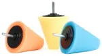 Cone shaped Polishing sponge for Automotive Car Wheels 3 pcs
