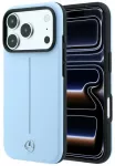 Mercedes Leather Semi Wrap Iconic Line telefono dėklas su MagSafe palaikymu iPhone 18 Pro | iPhone 17 Pro mėlynas