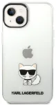 Karl Lagerfeld Choupette Logo Case Aizsargapvalks priek&scaron; iPhone 14 Plus / caurspīdīgs