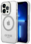 Guess GUHMP14LHTRMS Metal Outline Magsafe Hardcase Aizsargapvalks priek&scaron; iPhone 14 Pro 6,1" / sudraba