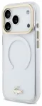Lacoste IML Shockproof Petit Pique Gold Logo MagSafe Case Aizsargapvalks priek&scaron; iPhone 18 Pro / caurspīdīgs