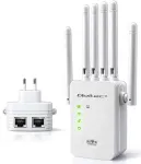 Qoltec WiFi 5 Signal Booster | Repeater | Access Point | AC1200 | 6 antennas | 2x RJ45 | 128MB