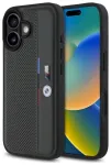 BMW BMHCP16S23PUPVA hardcase M Perforated Tricolor Detail Line Aizsargapvalks priek&scaron; iPhone 16 6.1" / antracīts