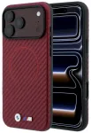 BMW M Carbon Printed Ring MagSafe Case Aizsargapvalks priek&scaron; iPhone 18 Pro Max / 17 Pro Max / sarkans