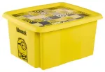 Dėžė su dangčiu 24L Karolina &bdquo;Minions Mosaic&ldquo; 42.5x35.5x22.5cm geltona