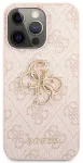 Guess PU 4G Metal Logo Case Aizsargapvalks priek&scaron; iPhone 13 Pro / rozā
