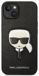 Karl Lagerfeld PU Saffiano Karl Head Case Aizsargapvalks priek&scaron; iPhone 14 Plus / melns