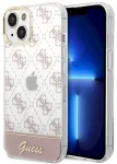 Guess GUHCP14MHG4MHP Hardcase 4G Pattern Script Aizsargapvalks priek&scaron; iPhone 14 Plus / 15 Plus 6.7" / rozā