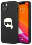 Karl Lagerfeld KLHCP13SPKMK Hardcase Leather Ikonik Karl`s Head Aizsargapvalks priek&scaron; iPhone 13 mini 5,4" / melns