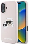 Karl Lagerfeld KLHMP16MSKCHPPLP Aizsargapvalks priek&scaron; iPhone 16 Plus 6.7" / rozā