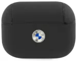 BMW Genuine Leather Silver Logo AirPods Pro Case - Black