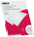 Laminating pouches Ibico A4, A4, 216x303 mm, 125 mic, 100 pcs/pack.