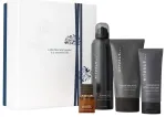 Rinkinys Rituals: L'Essentiel, Kvepalų vanduo, Vyrams, 50 ml + Homme, Caffeine, Plaukų &scaron;ampūnas, Stiprinamasis, 70 ml + Homme, Charcoal, Valomasis &scaron;veitiklis, Veidui, 125 g + Homme, Gaivinanti du&scaron;o pu