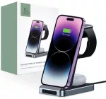 Tech-Protect QI15W-A26 3-in-1 belaidis įkroviklis | Qi | 15W | juodas