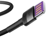 Baseus CATKLF-PG1 Cafule Ātrās uzlādes datu kabelis USB to USB-C 40W 1m / pelēks/melns